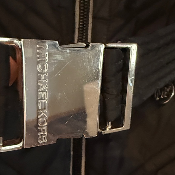 Michael Kors Women's black Puffer Jacket with Belt - Picture 2 of 12